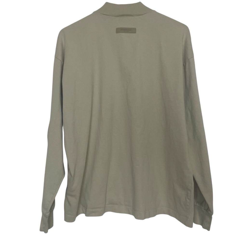 Fear Of God Essentials Shirt Mens S Oversized Beige Long Sleeve Tee Pullover - Picture 4 of 10